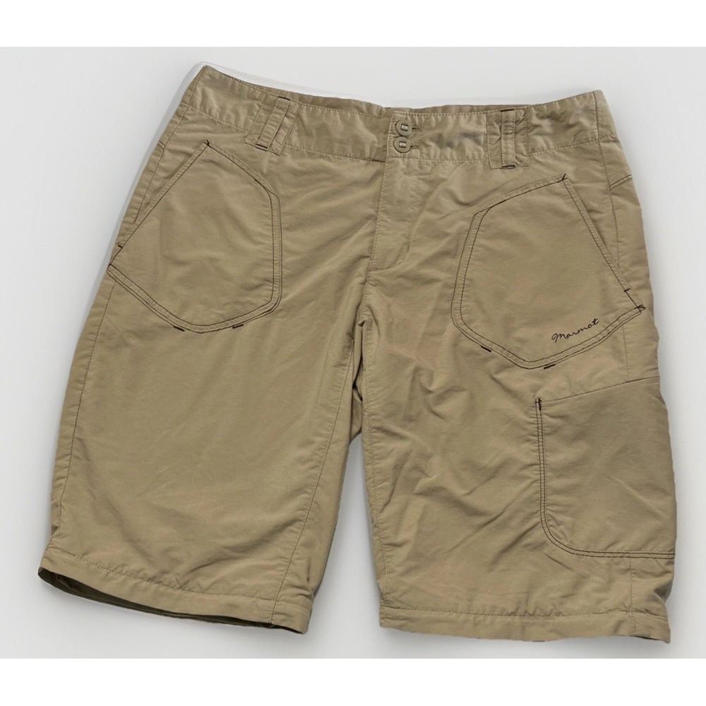 Women's Marmot Cargo Nylon Blend Hiking Shorts Sz 8 10.5" Ins